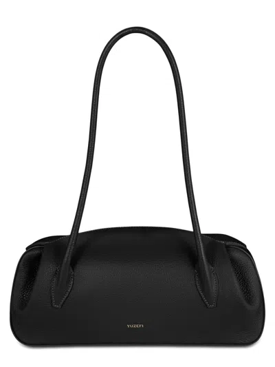 Yuzefi Oyster Shoulder Bag In Black