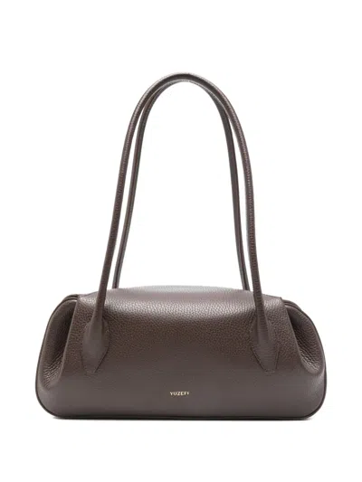 Yuzefi Oyster Shoulder Bag In Brown