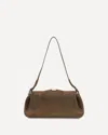 Yuzefi Oyster Shoulder Bag In Brown
