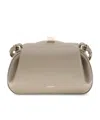 Yuzefi Small Oyster Pleated Magnet-closure Shoulder Bag In Brown
