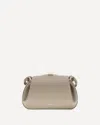 Yuzefi Small Oyster Pleated Magnet-closure Shoulder Bag In Gray