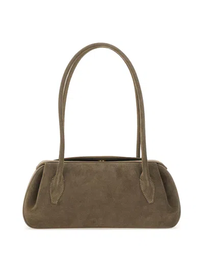 Yuzefi Oyster Shoulder Bag In Gray