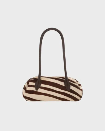 Yuzefi Oyster Shoulder Bag Mini Pony Beige