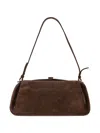 Yuzefi Oyster Suede Shoulder Bag In Brown