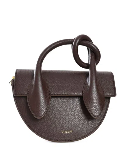 Yuzefi Pretzel Shoulder Bag In Brown
