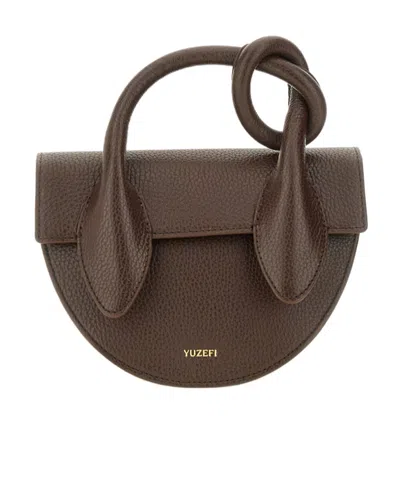 Yuzefi Pretzel Shoulder Bag In Brown