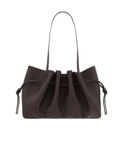 Yuzefi Schultertasche Mit Wellenkanten In Gray