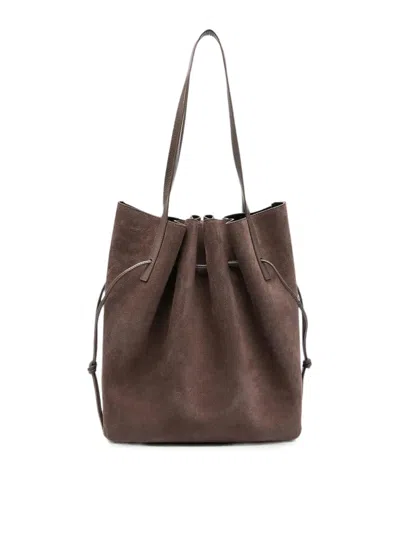 Yuzefi Scallop Tote In Brown