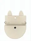 Yuzefi Sculptural Cow Leather Tote Bag With Semi-circular Flap In White
