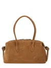 Yuzefi Rectangular Suede Double Handles Shoulder Bag