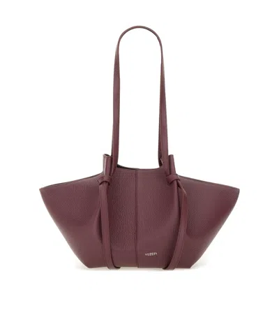 Yuzefi Small Mochi Shoulder Bag In Burgundy