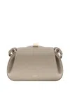 Yuzefi Small Oyster Pleated Magnet-closure Shoulder Bag In Neutral