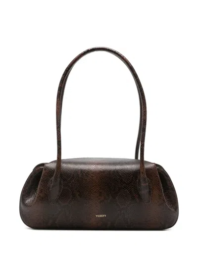 Yuzefi Snakeskin-effect Shoulder Bag In Brown
