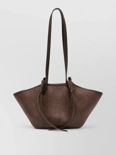 Yuzefi Suede Mochi Tote Bag Long Handles In Brown