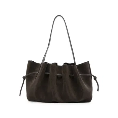 Yuzefi Suede Shoulder Bag In Brown
