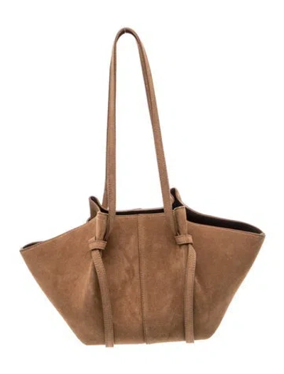 Pre-owned Yuzefi Suede Shoulder Bag In Brown