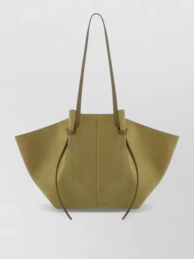 Yuzefi Suede Texture Tote Bag Adjustable Straps In Neutral