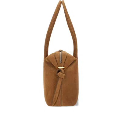Yuzefi Suede Top-handle Shoulder Bag In Brown