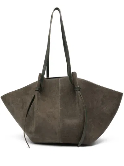 Yuzefi Suede Tote Bag In Green
