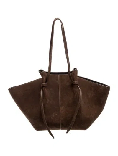 Pre-owned Yuzefi Suede Tote In Brown