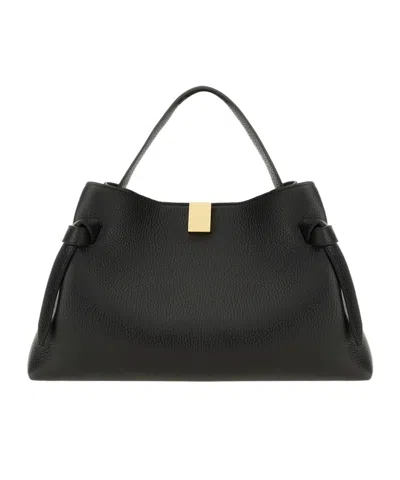 Yuzefi Top Handle Shoulder Bag In Black