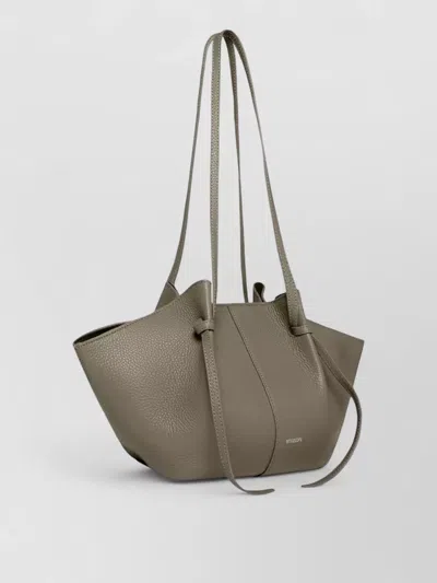 Yuzefi Tote Bag Adjustable Straps Soft Curved Shape In Gray