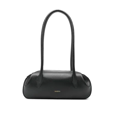 Yuzefi Mini Shoulder Bag Cylindrical Shape Leather In Black