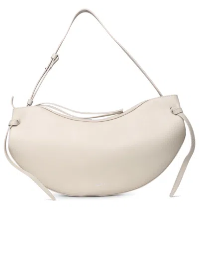 Yuzefi White Leather Bag Woman In Neutral