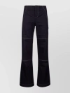 YUZEFI WIDE-LEG TROUSERS WITH HIGH WAIST AND CONTRAST STITCHING