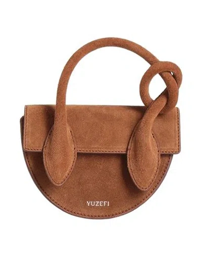 Yuzefi Woman Handbag Cocoa Size - Leather In Burgundy