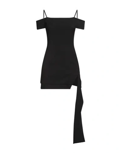 Yuzefi Woman Mini Dress Black Size 4 Polyester