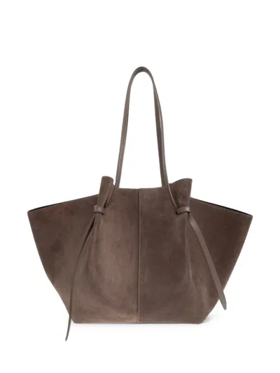 Yuzefi Xl Mochi Suede Tote Bag In Brown