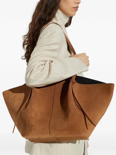 Yuzefi Xl Mochi Suede Tote Bag In Pink