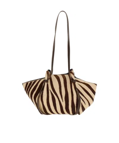 Yuzefi Zebra Print Shoulder Bag In Multi