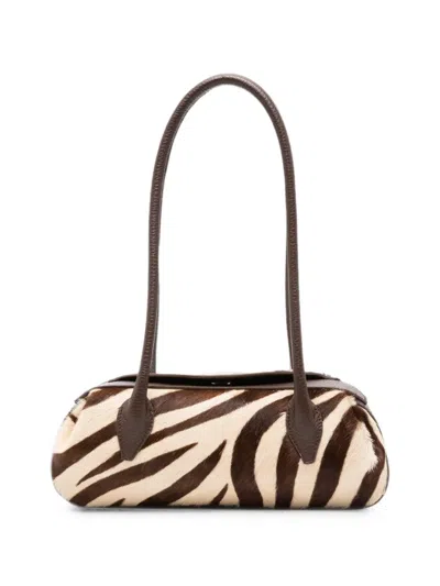 Yuzefi Zebra-print Shoulder Bag In Brown