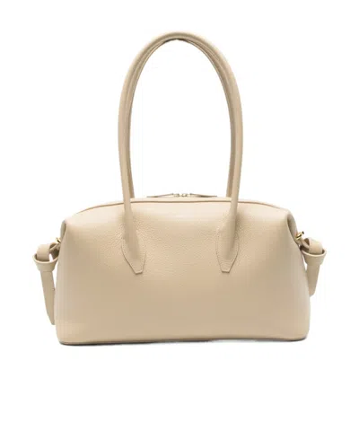 Yuzefi Zippered Shoulder Bag In Neutral