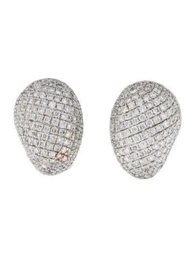 Pre-owned Yvel 18k 2.48ctw Diamond Clip-on Earrings In Multi