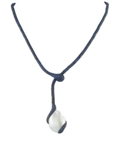 Yvel 18k Gemstone Necklace (authentic Pre-loved) In Blue