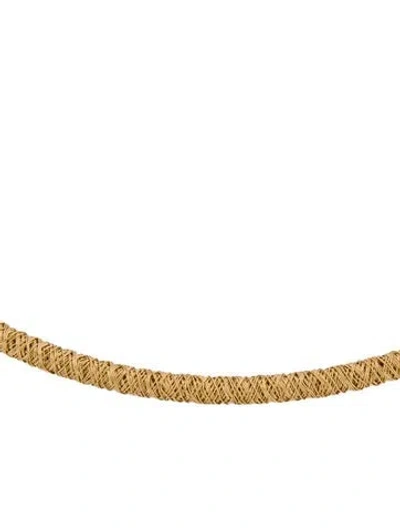 Pre-owned Yvel 18k Mesh Collar Necklace, 16.5" In Multi