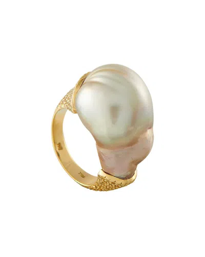 Yvel 18k Pearl Ring (authentic Pre-loved) In Gold