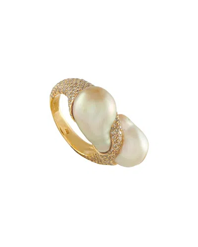 Yvel 18k Pearl Ring (authentic Pre-loved) In Gold