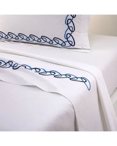 Yves Delorme 200 Thread Count Taormina Flat Sheet In Multi