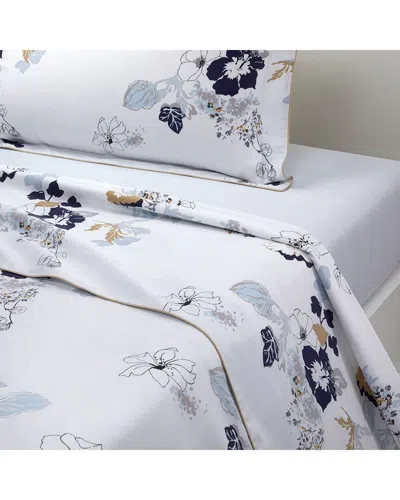 Yves Delorme 300 Thread Count Eclipses Flat Sheet In Multi