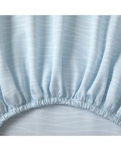Yves Delorme 300 Thread Count Luciole Fitted Sheet In Blue