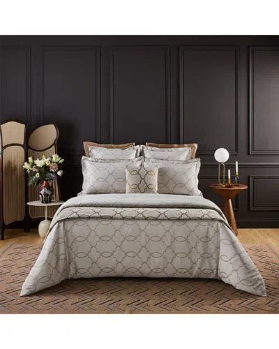 Yves Delorme 300 Thread Count Palazzo Duvet Cover In Brown