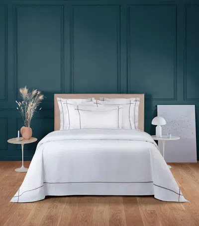 Yves Delorme Athena Double Flat Sheet (240cm X 295cm) In White