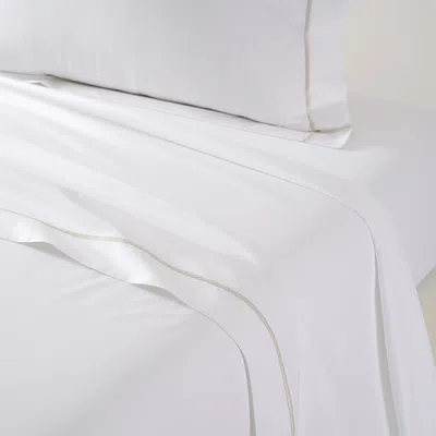 Yves Delorme Athena Flat Sheet, Full/queen In Nacre