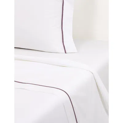 Yves Delorme Athena Iris Double Organic-cotton Flat Sheet 240cm X 295cm