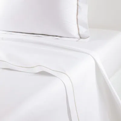 Yves Delorme Athena Loutre Flat Sheet, King In White