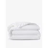 Yves Delorme Blanc Athena Bourdon-stitch Lined Double Pima-cotton Duvet Cover 200cm X 200cm In Blanc
